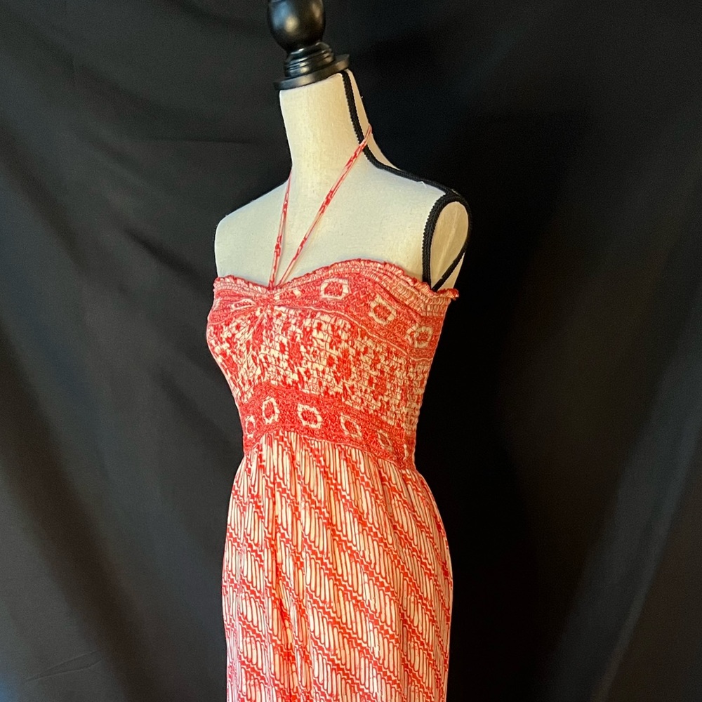 Free People Coral Print Jumper